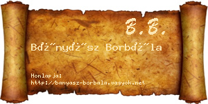 Bányász Borbála névjegykártya